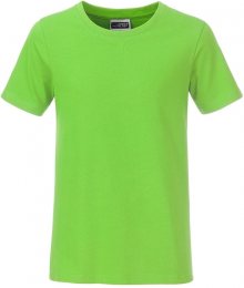 Klasické chlapecké tričko z biobavlny 8008B - Limetkově zelená | M