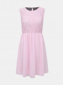Růžové krajkové šaty Tom Tailor Denim