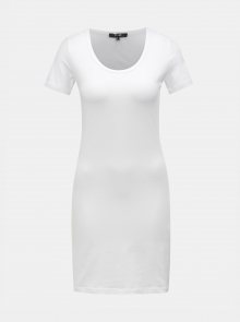 Bílé basic šaty s krátkým rukávem Yest