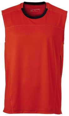 Pánské běžecké tílko JN470 - Grenadina / ocelově šedá | M