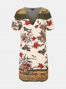 Krémové květované šaty Desigual Hilier