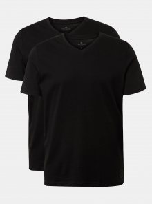 Sada dvou černých pánských basic triček Tom Tailor