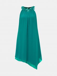 Tmavě zelené asymetrické šaty Dorothy Perkins