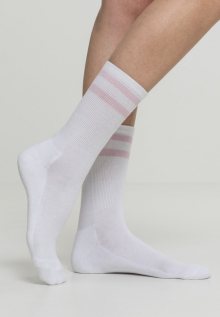 Urban Classics 2-Stripe Socks 2-Pack white/pink - 39–42