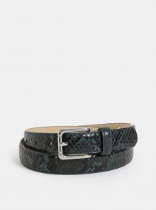 Tmavě zelený pásek s hadím vzorem Pieces Julie