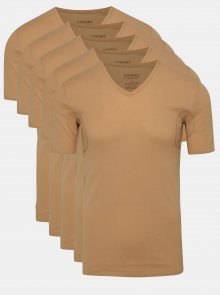 Sada pěti tělových skinny triček pod košili s potítky Covert Underwear