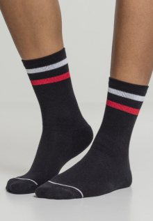 Urban Classics 3-Tone College Socks 2 Pack black/white/red - 39–42