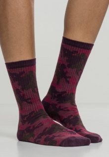 Urban Classics Camo Socks 2-Pack burgundy camo - 39–42