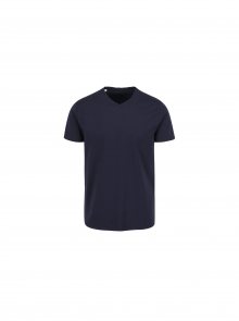 Tmavě modré basic tričko s véčkovým výstřihem Selected Homme Pima