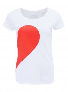 Bílé dámské tričko ZOOT Originál Její strana srdce