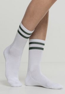 Urban Classics 2-Stripe Socks 2-Pack white/green - 39–42