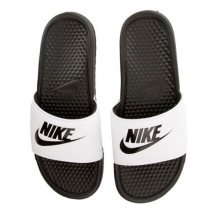 Nike Benassi Just Do It White Black 343880-100 - 46 - 12 - 11 - 30 cm
