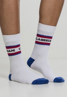 Urban Classics Logo Stripe Sport Socks 2-Pack white/red/blue - 39–42
