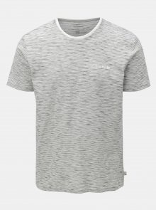 Světle šedé pruhované modern fit tričko Quiksilver