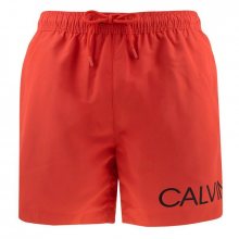 Calvin Klein červené pánské plavky Medium Drawstring-Side - XL
