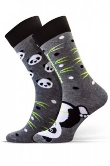 Sesto Senso Finest Cotton Duo Panda Ponožky 43-46 šedo-bílá