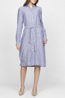Šaty GANT O2. STRIPED LINEN SHIRT DRESS