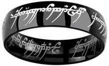 Silvego Černý ocelový prsten moci z Pána prstenů a Hobit RRC5623 48 mm