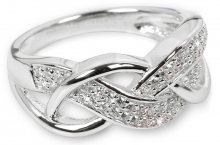 Silver Cat Stříbrný prsten s krystaly SC109 54 mm