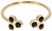 Cluse Pozlacený prsten s černými krystaly CLJ41008 54 mm