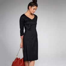 Blancheporte Jednobarevné šaty se zeštíhlujícím efektem černá 38