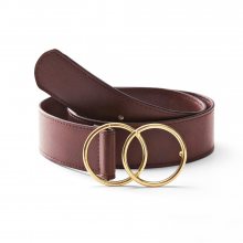 Blancheporte Opasek s dvojitou sponou čokoládová 34/36 (75 cm)