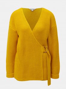 Žlutý svetr s překládaným předním dílem Miss Selfridge