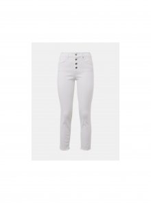 Bílé dámské zkrácené skinny fit džíny s vysokým pasem Tom Tailor