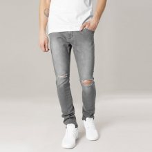 Urban Classics Slim Fit Knee Cut Denim Pants grey - 28
