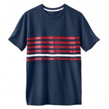 Blancheporte Pyžamové tričko s pruhy a krátkými rukávy proužky nám.modrá/červená 77/86 (S)