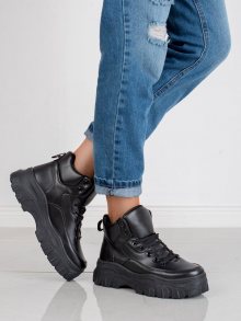 Komfortní  kotníčkové boty dámské černé