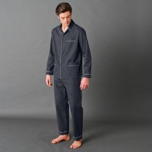 Blancheporte Klasické pyžamo, popelín antracitová 87/96 (M)