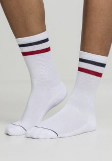 Urban Classics 3-Tone College Socks 2 Pack white/navy/red - 35–38