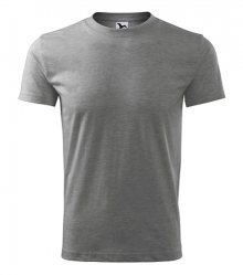 Pánské tričko Classic New - Tmavě šedý melír | XXXL