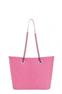 O bag kabelka URBAN MINI Pink s růžovými řetízkovými držadly