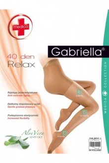 Gabriella relax medica 40 den plus grafitové Punčochové kalhoty 5 grafitová (tmavě šedá)