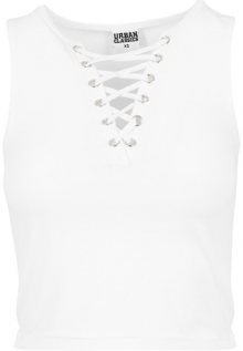 Urban Classics Ladies Lace Up Cropped Top white - S