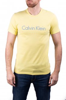 Calvin Klein žluté pánské tričko S/S Crew Neck - XL