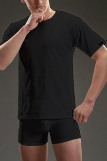 Cornette authentic 202+ krátký rukáv černé Pánské tričko 2XL černá