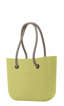 O bag kabelka Celery Green s dlouhými provazy natural