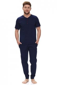 Dn-nightwear PMB.9763 Pánské pyžamo 2XL navy blue