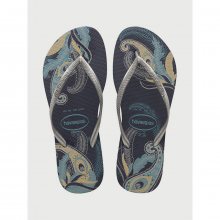 Havaianas Slim Organic Navy Silver modrá EUR 39-40