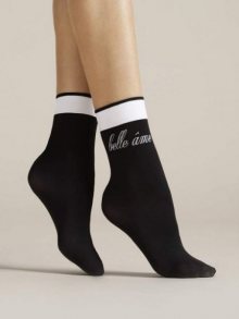Fiore Belle Ame G 1082 ponožky Univerzální Black-White