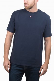 Tommy Hilfiger tmavě modré pánské tričko CN Tee SS Logo - S