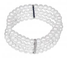 JwL Luxury Pearls Luxusní trojřadý perlový náramek JL0526