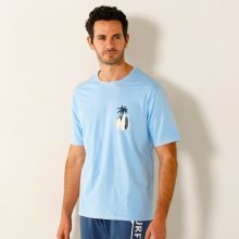 Blancheporte Pyžamové tričko s krátkými rukávy, motiv \"surf\" nebeská modrá 87/96