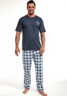 Pánské pyžamo Cornette 134/143 L Tm. modrá