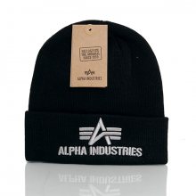 Alpha Industries 3D Beanie Black - UNI