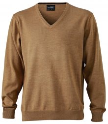 Pánský bavlněný svetr JN659 - Camel | M