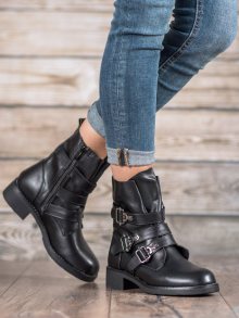 Módní šedo-stříbrné dámské  kotníčkové boty na plochém podpatku